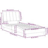  Posteljni okvir z vzglavjem temno siva 80x200 cm žamet, (21081804) | Shoptok.si