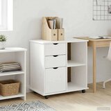  Gležnji kabinet Bela 63,5 x 39 x 65,5 cm Masivno borovo les, (5000232549) | Shoptok.si