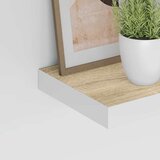  Plutajuće zidne police 4 kom hrast i bijele 40x23x3,8 cm MDF | Eponuda.com