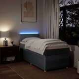 vidaXL Box spring postelja z vzmetnico svetlo siv 100x200 cm blago | Shoptok.si