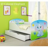 Dječji krevet ACMA s motivom + ladica 160x80 cm 27 Colored Elephant | shoptok.hr