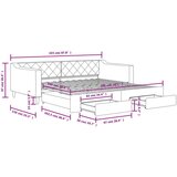 vidaXL Dnevni krevet na razvlačenje smeđesivi 100 x 200 cm od tkanine | shoptok.hr