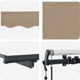 vidaXL Avtomatska retraktibilna tenda bež 350x250 cm, Zamenjava blaga za tendo dimenzij 3.5x2.5 m bež | Shoptok.si