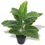 vidaXL umjetna Biljka Taro s Posudom 45 cm Zelena Cijene