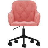  Okretna uredska stolica ružičasta baršunasta | Eponuda.com