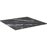 Stolna ploča crna 40 x 40 cm 6 mm staklena s mramornim uzorkom | Eponuda.com