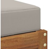  Vanjska stolica klupa s jastukom Prirodna 43 x 43 x 37 cm - Prirodna i svijetlo siva 40 cm Zatvoren prostor za noge | shoptok.hr