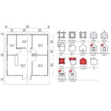 Male kuće Drvena kuća PALMA 720 × 720 cm sa šindrom | shoptok.hr
