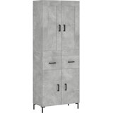  Visoka komoda siva betona 69,5x34x180 cm od konstruiranog drva | shoptok.hr