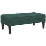  Klupa s jastukom Tamnozelena 113 x 57 x 39 cm Baršun | shoptok.hr