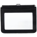 INF Držalo za osebno izkaznico iz pravega usnja z zložljivim trakom Black, (22103898) | Shoptok.si