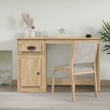  Radni stol s ladicom boja hrasta 115x50x75 cm konstruirano drvo | shoptok.hr