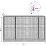  Gabion s žicom debljine 3,5 mm i mrežom 5x2,5 cm 350x100x200 cm Slike