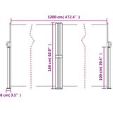  Bočna tenda na uvlačenje terakota 160 x 1200 cm | shoptok.hr