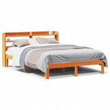 vidaXL Posteljni okvir brez vzmetnice voščeno rjav 120x200 cm borovina Cene