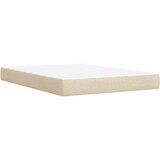  Krevet s oprugama i madracem krem 140 x 190 cm od tkanine | shoptok.hr