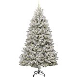 vidaXL Umjetno božićno drvce Zelena i bijela 300 cm PVC i metal | shoptok.hr