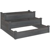  Povišena vrtna gredica siva 120 x 120 x 56 cm masivna jelovina | shoptok.hr