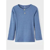 name it Blue Girls' Ribbed T-Shirt Kab - Girls