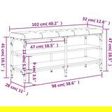  Klupa za cipele smeđa boja hrasta 102x32x47cm konstruirano drvo | shoptok.hr