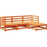  4-dijelni set vrtnih sofa voštano smeđi od masivne borovine | shoptok.hr