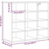 Ormar za cipele Crni hrast 77,5 x 30 x 67 cm Konstruirano drvo | shoptok.hr