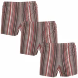 Foltýn 3PACK Classic men's boxer shorts red stripes