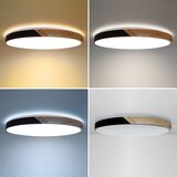  Brilagi - LED prigušiva svetiljka PILANA LED/72W/230V hrast/crna prečnik 80 cm + daljinski upravljač | Eponuda.com