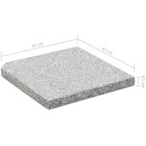vidaXL utežne plošče za senčnik 4 kosi siv granit kvadratne 100 kg | Shoptok.si