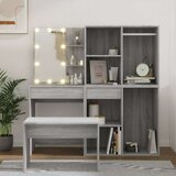 Set toaletnog stolića siva boja hrasta LED konstruirano drvo | shoptok.hr