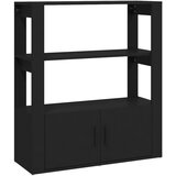 Maison Chic Komoda - Predalnik črna 80x30x90 cm inženirski les, (21715782) Cene