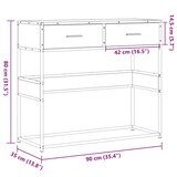  Konzolni stol boja hrasta 90x35x80 cm konstruirano drvo | shoptok.hr
