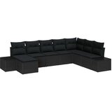  Sjedeća garnitura za vrt 8 kom. Crna poliratan 319 x 209 x 85 cm | Shoptok.si