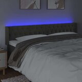  Posteljno vzglavje temno sivo 183x16x78/88 cm žamet, (20793946) | Shoptok.si