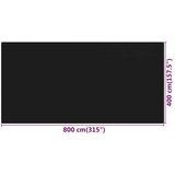  Za šator 400 x 800 cm crni HDPE | shoptok.hr