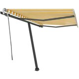 Maison Chic Prostostoječa ročno zložljiva tenda - Senčniki 300x250 cm rumena/bela, (22038688) Cene