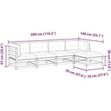  5-dijelni set vrtnih sofa s jastucima od impregnirane borovine | shoptok.hr