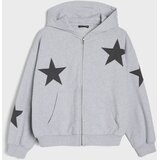 Sinsay Hoodie majica s patentnim zatvaračem i motivom zvijezda | shoptok.hr