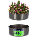 KADAX Cvetlični lonec Pokrov za cvetlični lonec Grafitna skleda za kompozicijo Okrogla 26 cm, (5000353490) | Shoptok.si