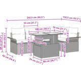  6-delni vrtni kavč set z blazinami Rjav poli ratan | Shoptok.si