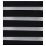 vidaXL Črtasti Zebra Rolo / Senčilo velikost 90 x 150 cm Črna barva, (20767996)