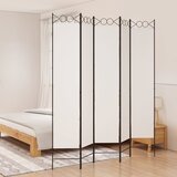 vidaXL Paravan 5-delni 200x220 cm črno blago Cene