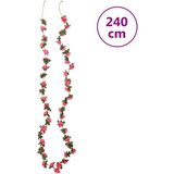  Božićni cvjetni vijenci 6 kom crveni i ružičasti 240 cm | shoptok.hr