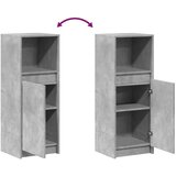  Komoda s LED svjetlima siva boja betona 38x34x100 cm drvena | shoptok.hr