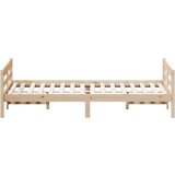 vidaXL Okvir za krevet s uzglavljem 120 x 200 cm od masivne borovine | shoptok.hr