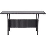  Vrtni stol crni 120 x 70 x 66 cm od poliratana | shoptok.hr
