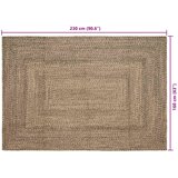  Tepisi za područja Prirodna i crna 160 x 230 cm Juta | Eponuda.com
