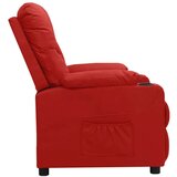  Fotelja na podizanje od umjetne kože crvena boja vina - boja crnog vina 1 | shoptok.hr