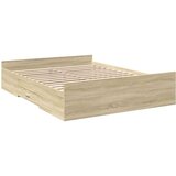  Okvir kreveta s ladicama boja hrasta sonome 150 x 200 cm drveni | shoptok.hr