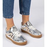 Gemre Silver patent leather women's sneakers Keyla | shoptok.hr
